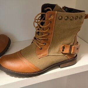 Forever 21 Brown and Tan Combat Boots